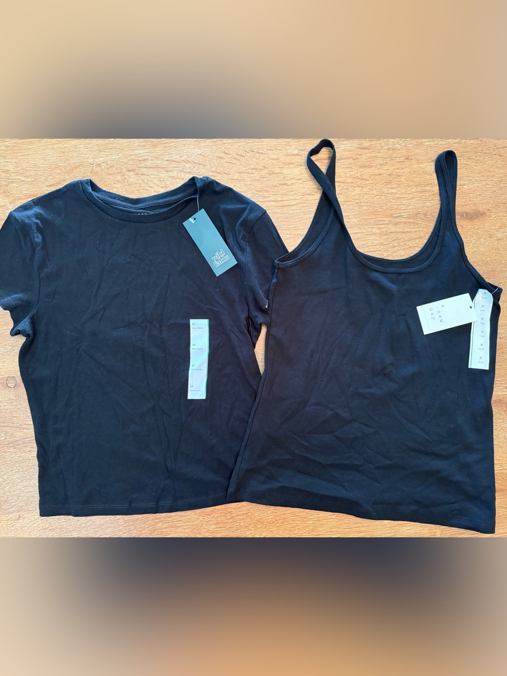 wild fable Black Tee & A New Day black tank top Lot of 2 NWT Women’s Medium